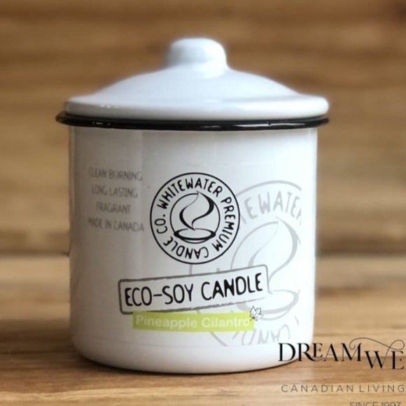 Pineapple Cilantro Small Enamel Tin | Whitewater Candle - Picture 1 of 1